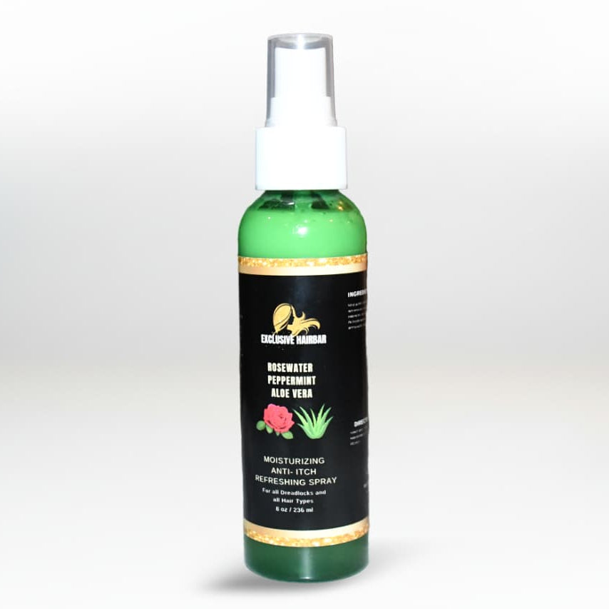 Rose Water Peppermint Aloe Hair Scalp Moisturizer, Dreadlock Spray